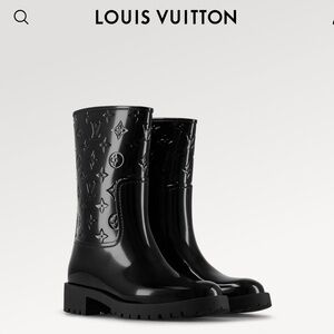 Louis Vuitton Drops Flat Half Boot - Monogram Rain Boots - Size 39
